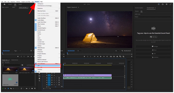 Premiere Pro Window