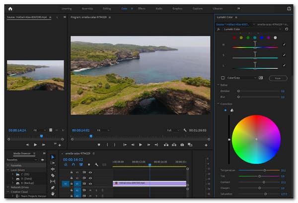 Interfaccia Adobe Premiere