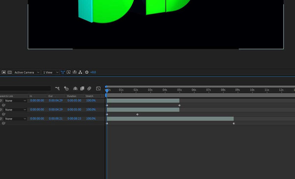 Regola i fotogrammi chiave After Effects