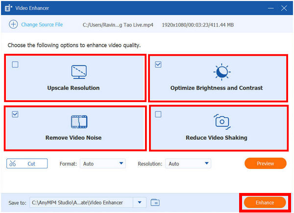 Recursos finais do melhorador de vídeo do AnyMP4 Video Converter