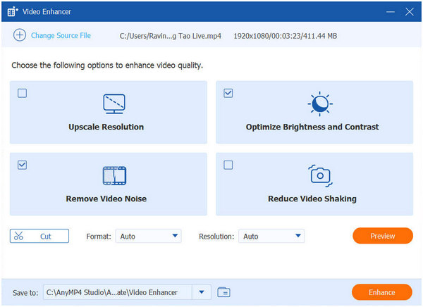AnyMP4 Video Converter Ultimate Video Enhancer