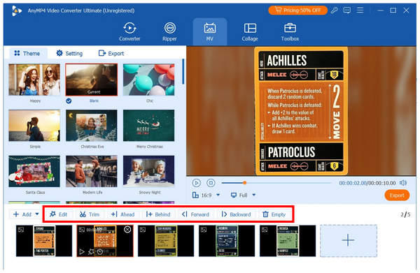 Anymp4 Video Converter Ultimate Editing Tools