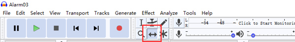 Selecteer Time Shift Tool