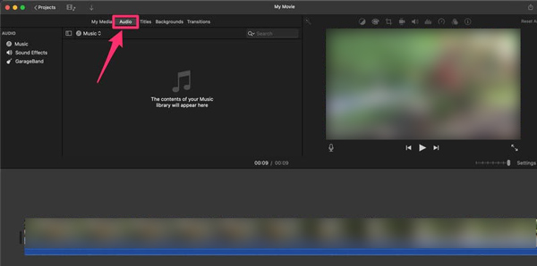 Klik op Audio