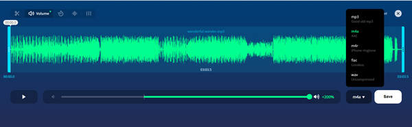 Controllo volume audio 123apps