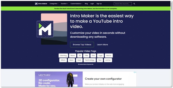 Nejlepší 3D Intro Maker Intromaker