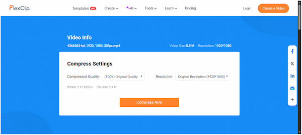Flexclip Online Compressor