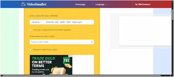 Videosmaller Online Compressor