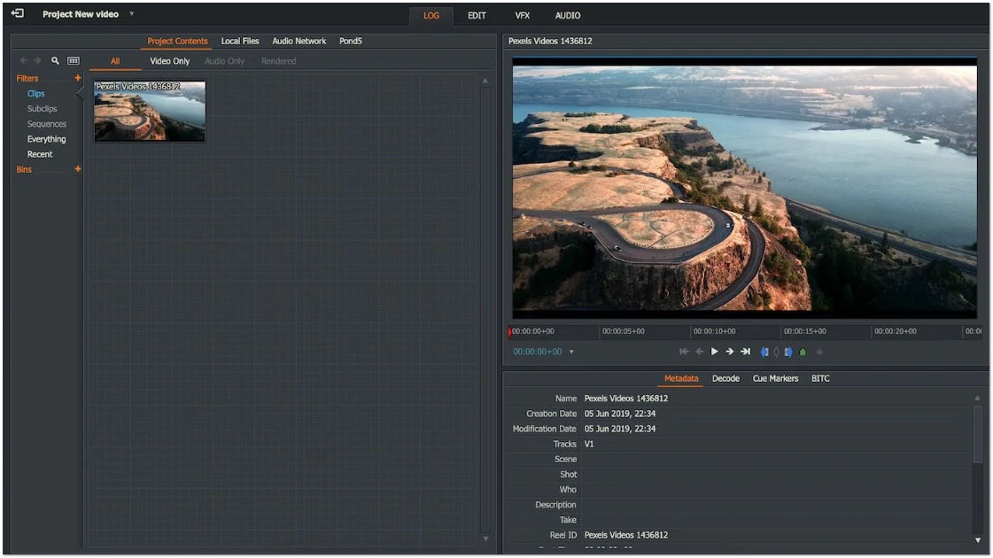 Editor video di Lightworks