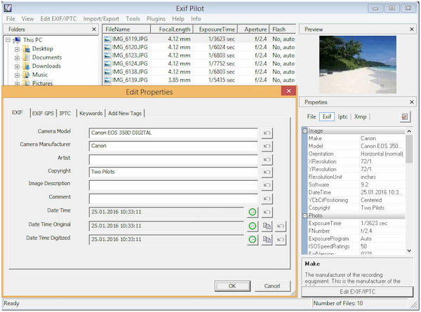 Exif Pilot Resim Meta Veri Görüntüleyici