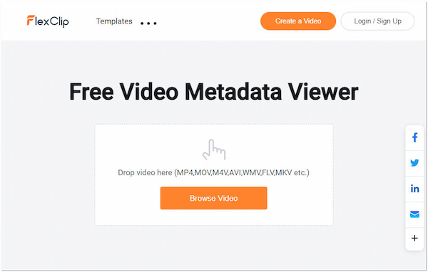 FlexClip Video Audio Metedata Görüntüleyici