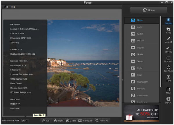 Fotor Bild Metedata Viewer