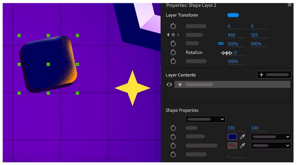 Interfaccia di After Effects