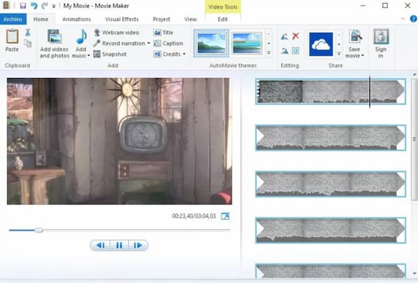 Windows Movie Maker中