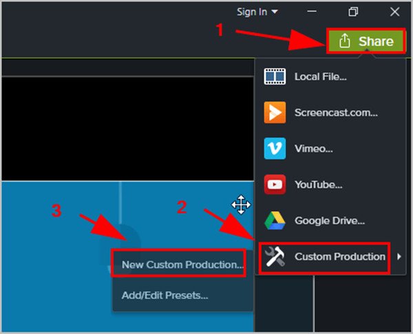 Create Custom Production