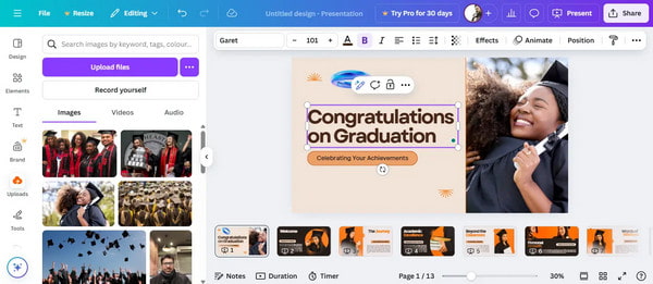 Customize Edit Slideshow in Canva