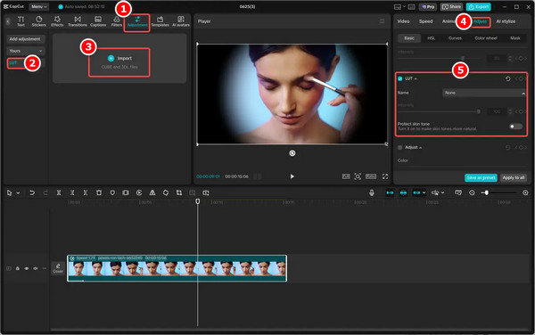 CapCut Color Grading Add Customize Luts