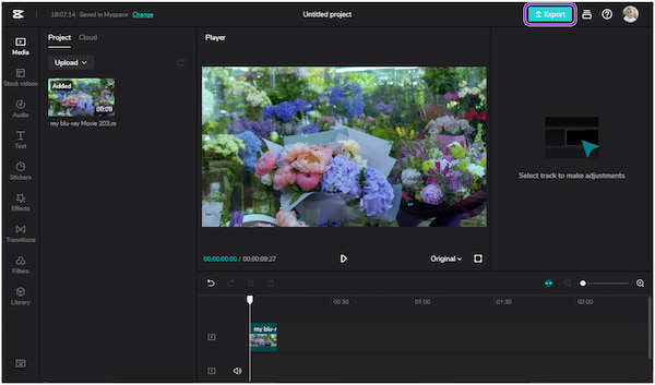 CapCut Online Video Editor Export