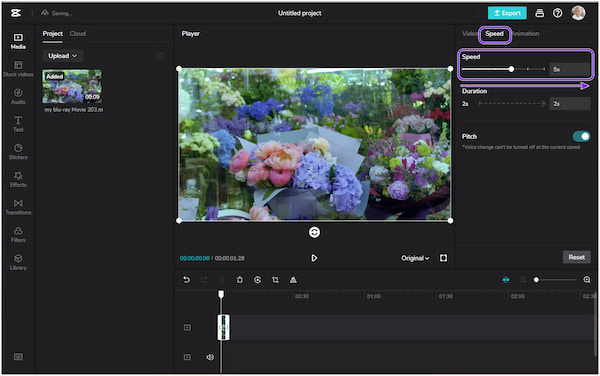 CapCut Online Video Editor Hastighed