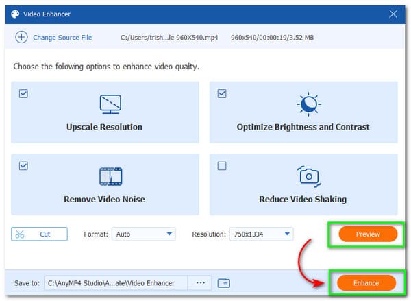 Visualização final do AnyMP4 Video Converter