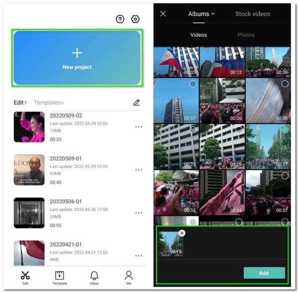 CapCut Add Files