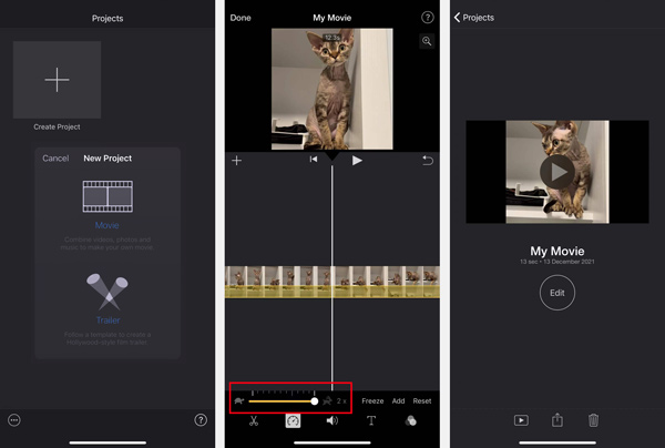 Video accelerato su iPhone iMovie