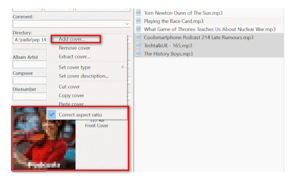 Mp3tag Chhose Add Cover
