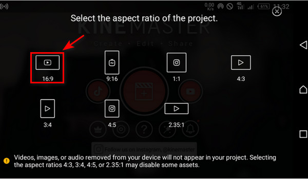 Proporzioni Kinemaster