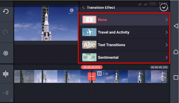 Efecto de transición Kinemaster