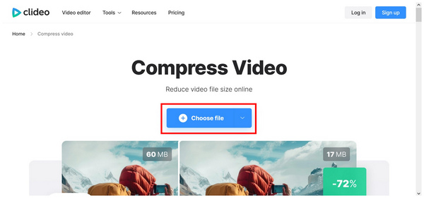 Clideo Video Compressor Choose File