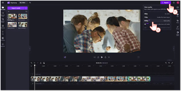 Clipchamp Export Options