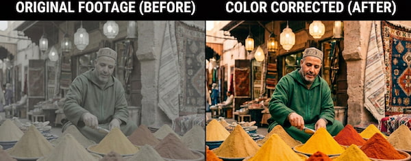 Color Correction Image Before After