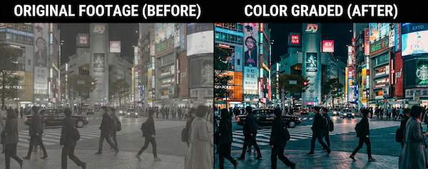Color Grading Image Before After