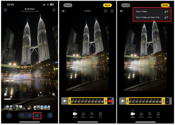 iPhone Photots Trim Video