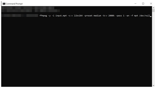 Two Pass Encoding Command