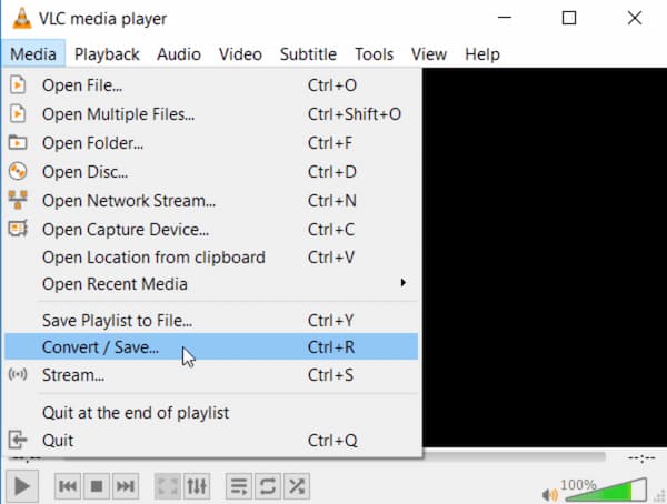 Pakkaa video VLC-ohjelmistolla