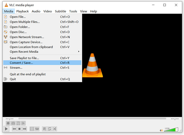 VLC Convert Save -ominaisuus