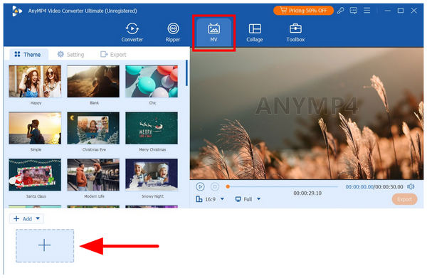 Anymp4 Video Converter Ultimate MV Maker