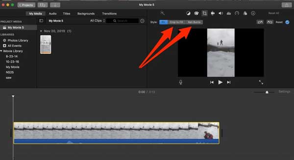 Recortar video iMovie Mac