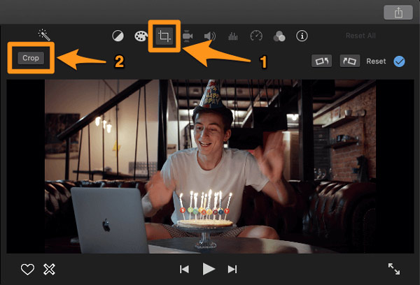 Cortar vídeo no iMovie