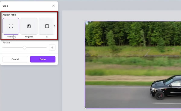 Select Aspect Ratio Preset In Canva