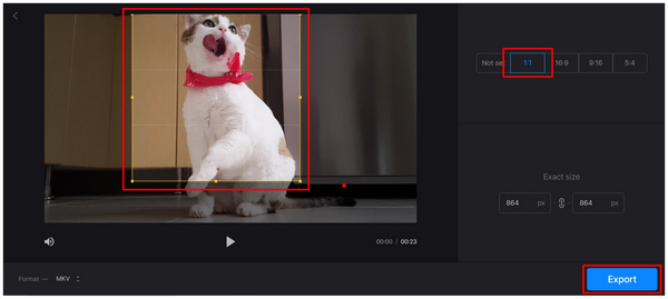 Clideo Select Aspect Ratio