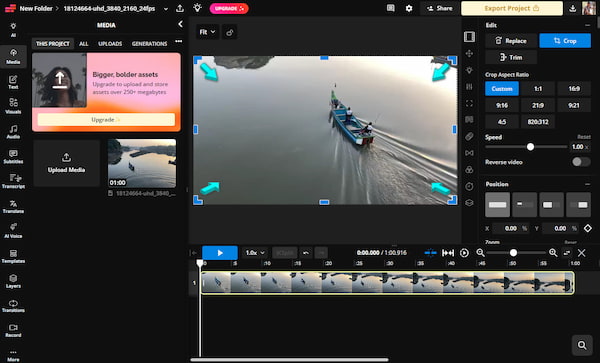 Resize Video In Kapwing
