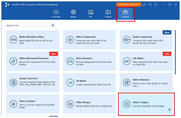 Anymp4 Video Converter Ultimate Toolbox Video Cropper