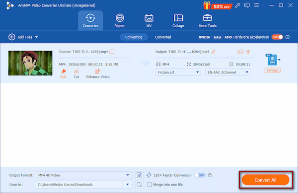 Export Final Synced Video