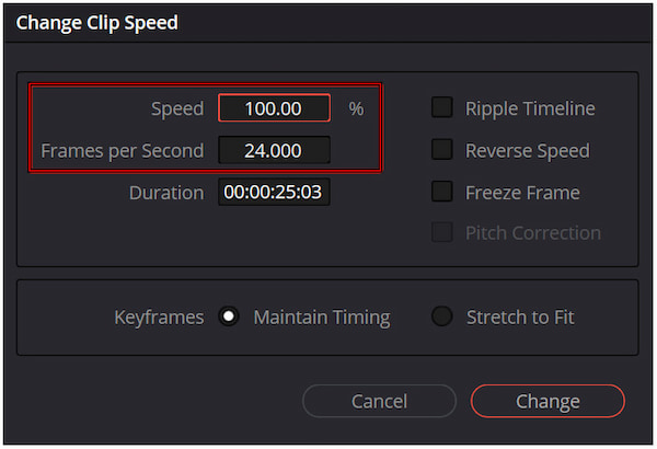 Configure Clip Speed