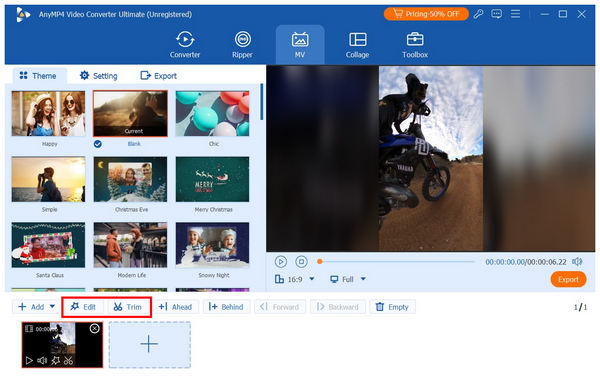 Anymp4 Video Converter Ultimate Edit Trim