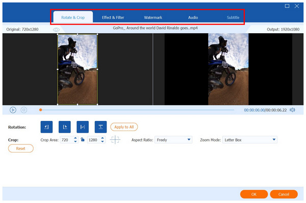 Anymp4 Video Converter Ultimate Editing Options