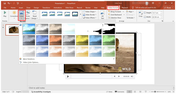 Barevné PowerPointové fotografie