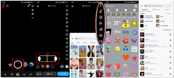 Snapchat Basic In App Editing Tools